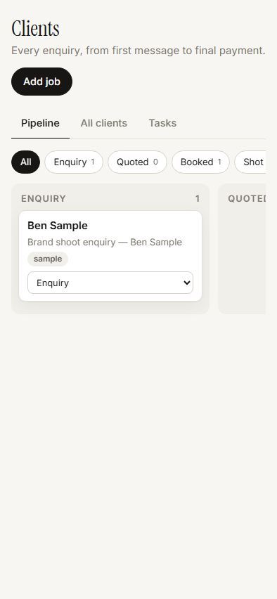 The client pipeline on a phone