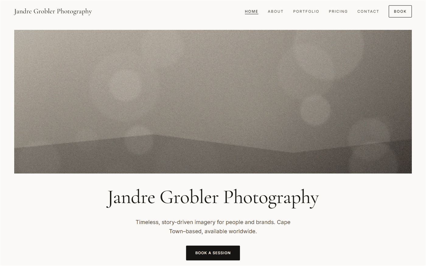 A finished website built on the engine