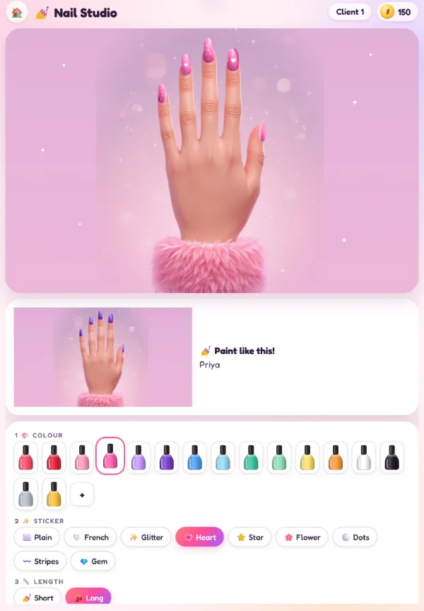 Minx Style Studio nail studio on a tablet held upright