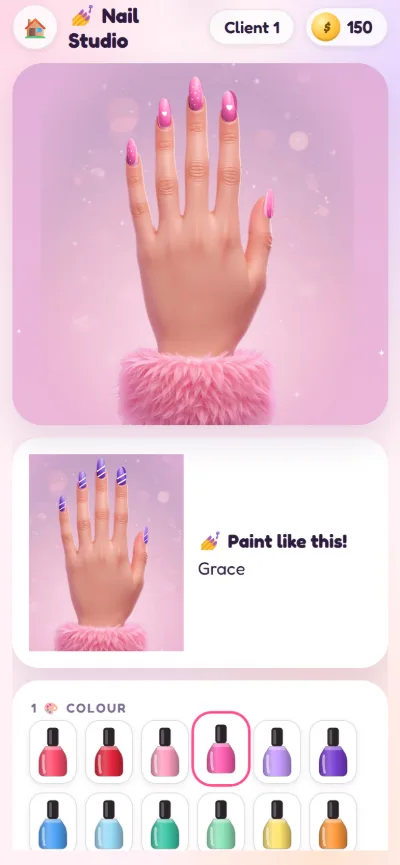The Minx Style Studio nail studio on a phone